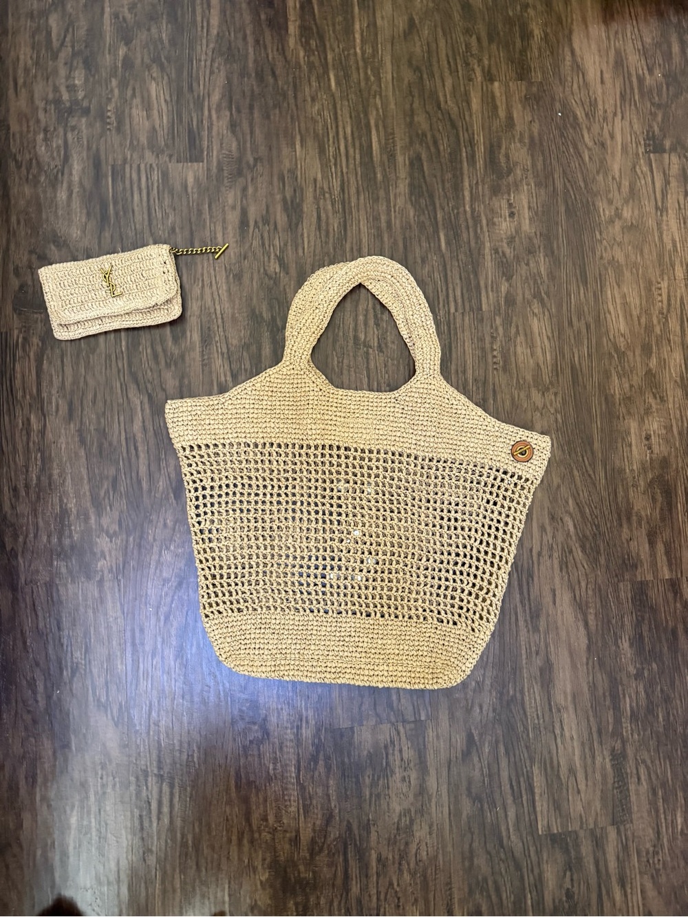 Crochet Tote bag with Matching Pouch - Picture 8 of 14